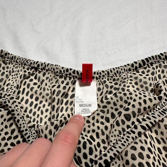 sheer animal print mini skirt - Picture 2 of 5